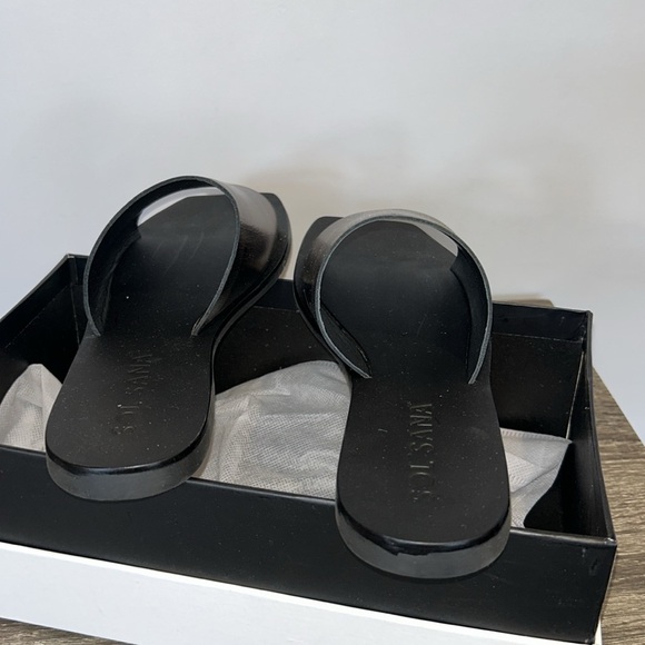 Solsana Mila Slide Sandal in Dark Silver NIB - Picture 7 of 11